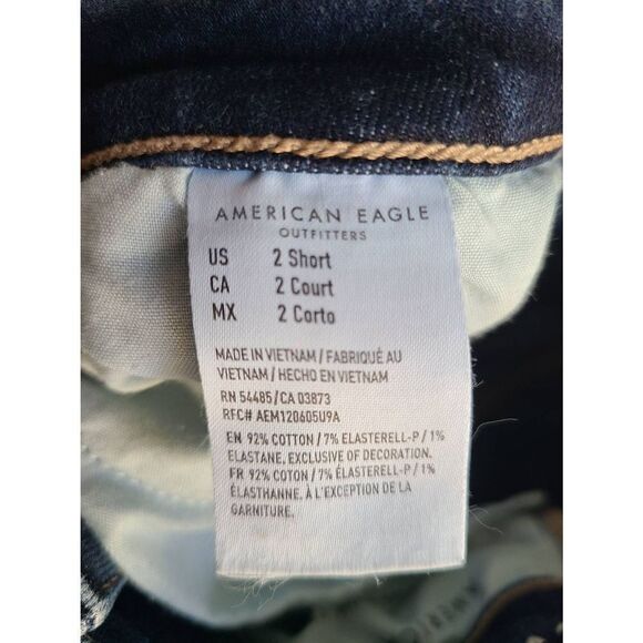 American Eagle Outfitters Jegging Jeans Women's Size 2 Short Blue Denim High-Ris - Picture 5 of 6